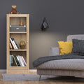 Basic Low Narrow Display Cabinet in Oak (2 Shelves) with Glass Oak Door - image 3