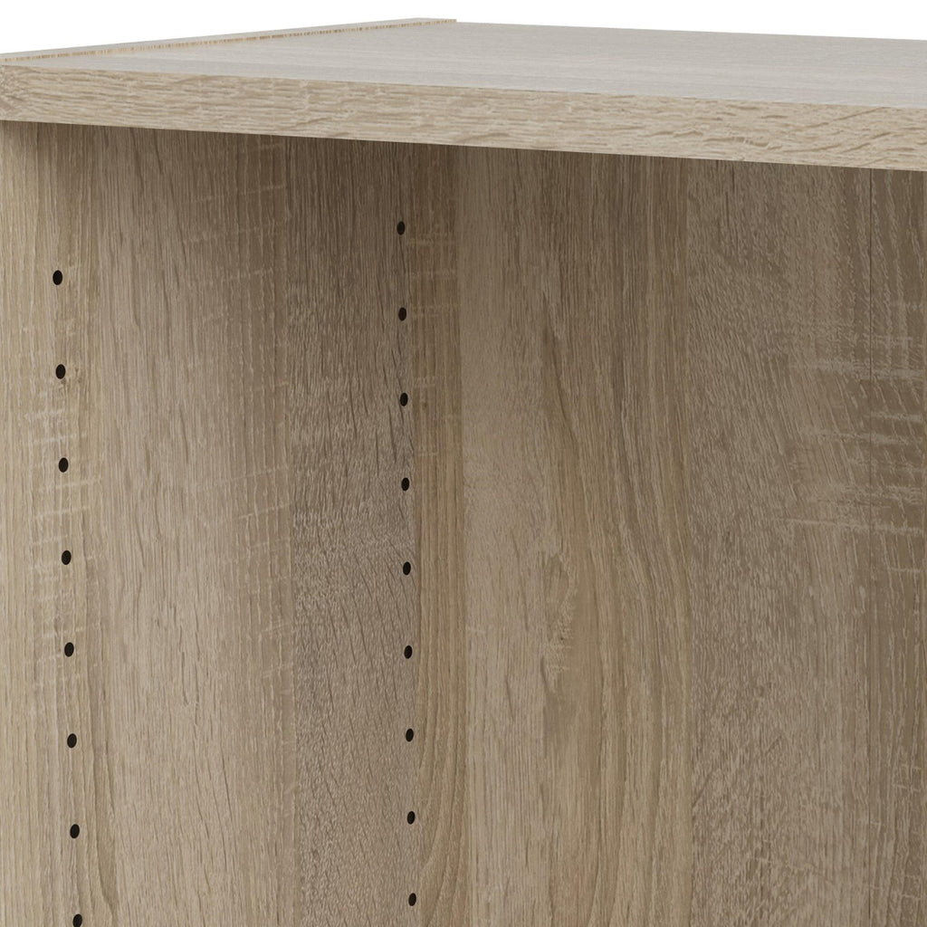 Basic Low Narrow Display Cabinet in Oak (2 Shelves) with Glass Oak Door - image 5