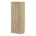 Basic Low Narrow Storage Cabinet in Oak (2 Shelves) with Oak Door - image 2