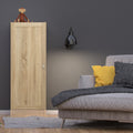 Basic Low Narrow Storage Cabinet in Oak (2 Shelves) with Oak Door - image 3