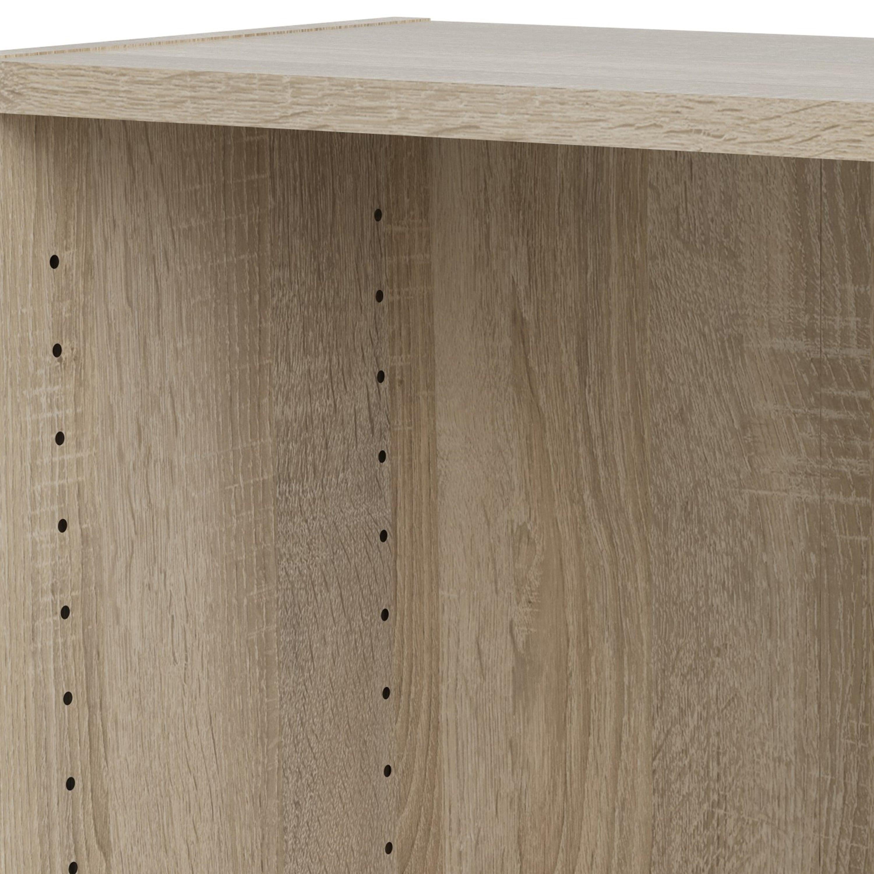Basic Low Narrow Storage Cabinet in Oak (2 Shelves) with Oak Door - image 6