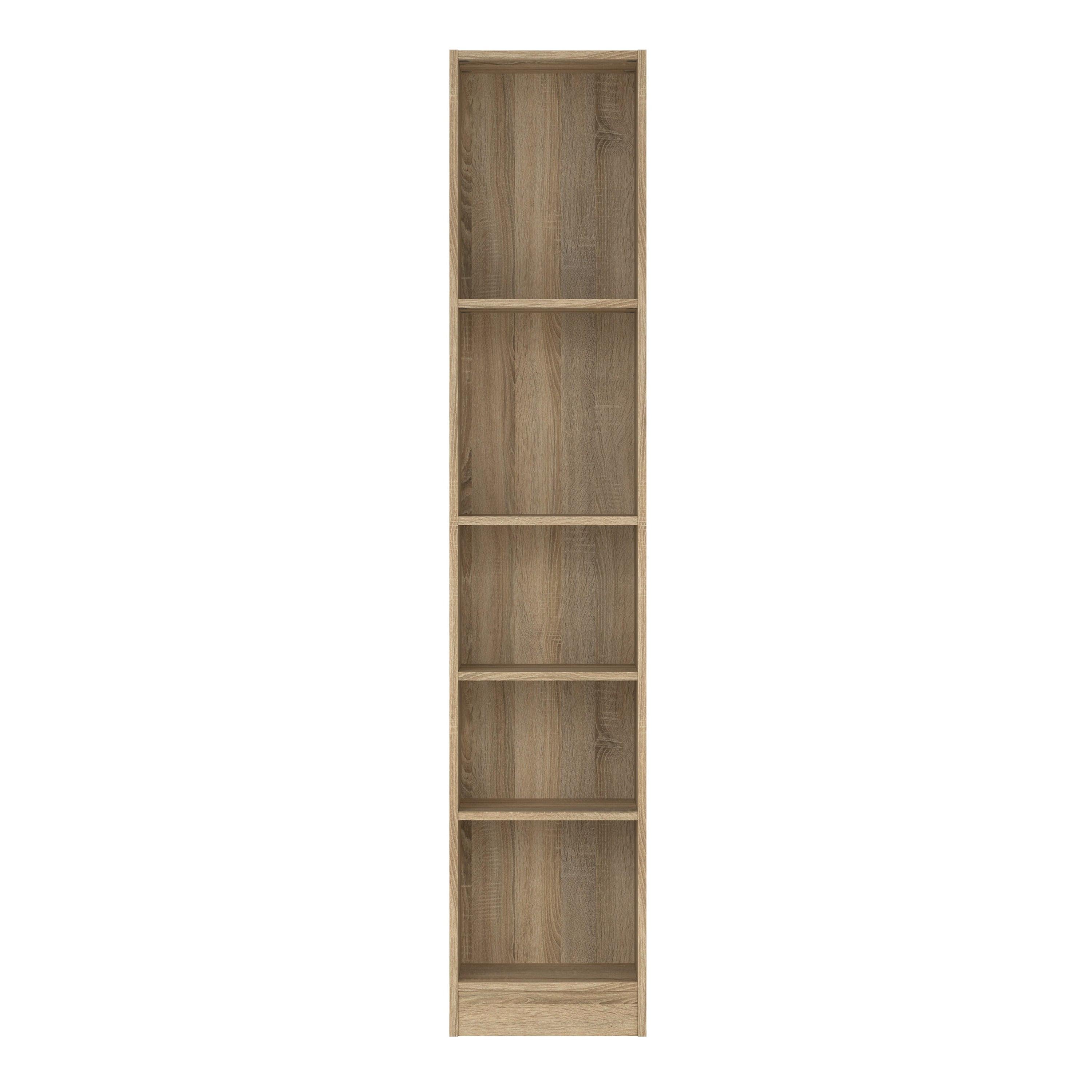 Basic Tall Narrow Bookcase (4 Shelves) in Oak - image 2