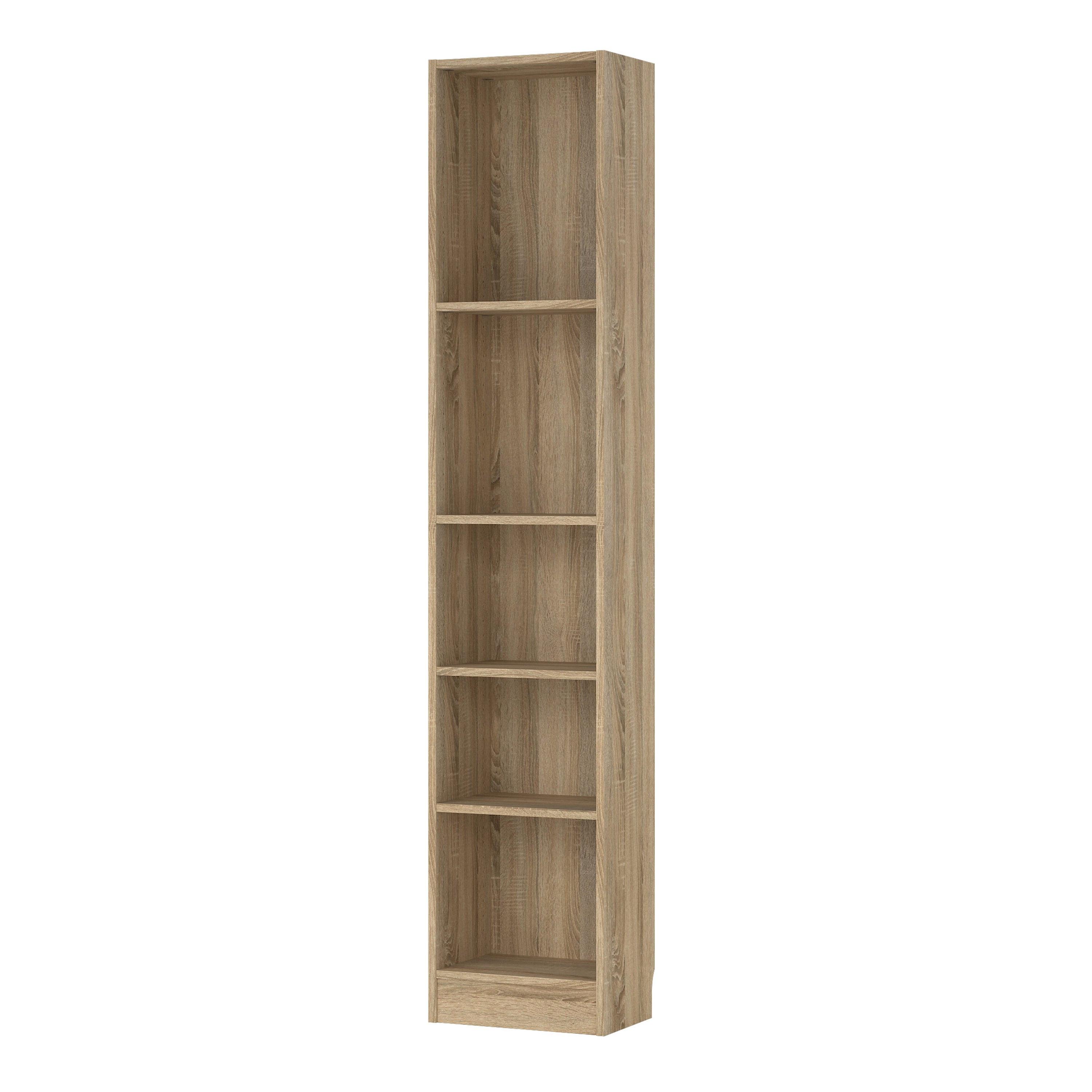 Basic Tall Narrow Bookcase (4 Shelves) in Oak - image 3