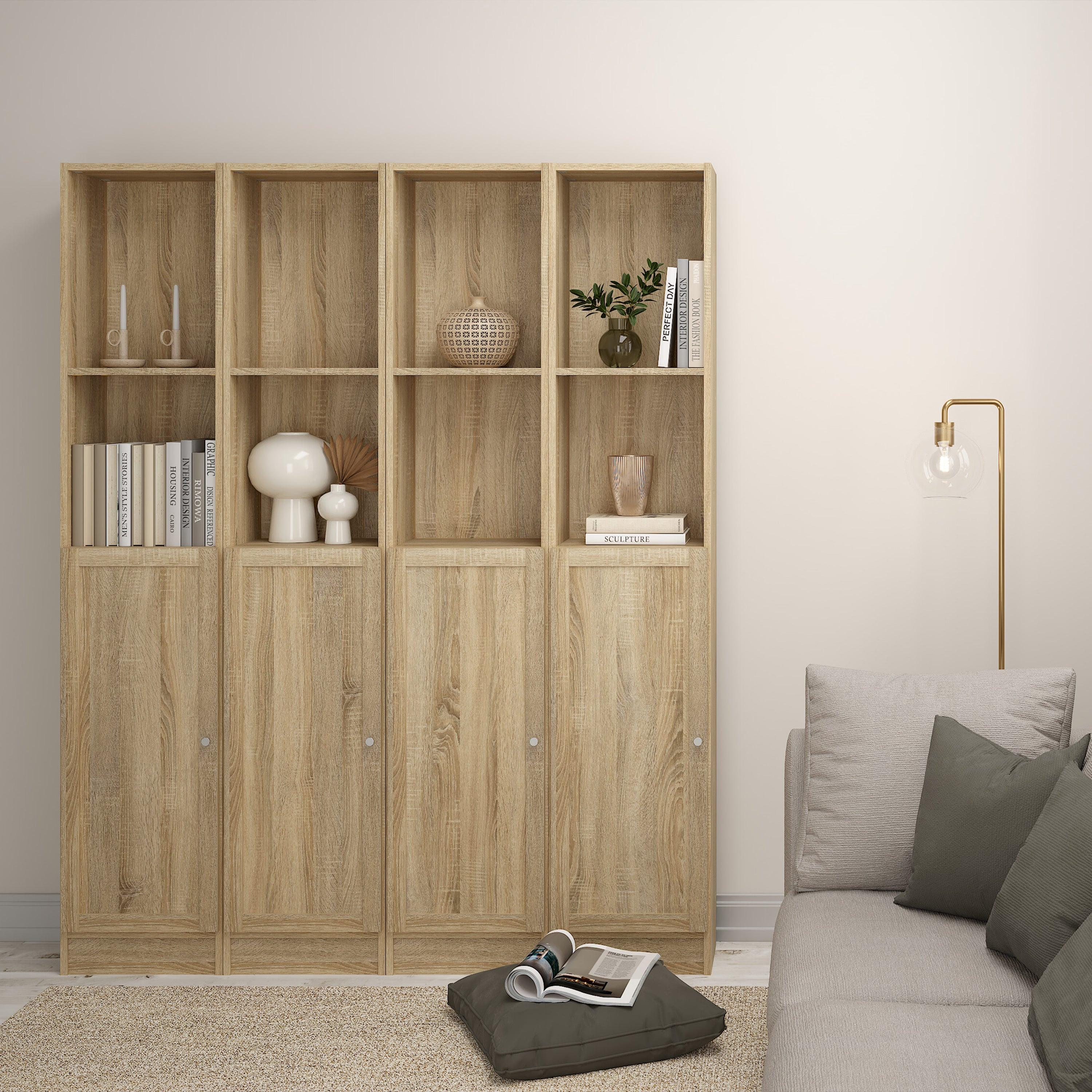Basic Tall Narrow Bookcase (4 Shelves) in Oak - image 7