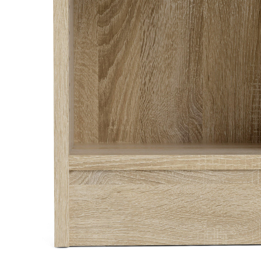 Basic Low Wide Bookcase (2 Shelves) in Oak - image 10