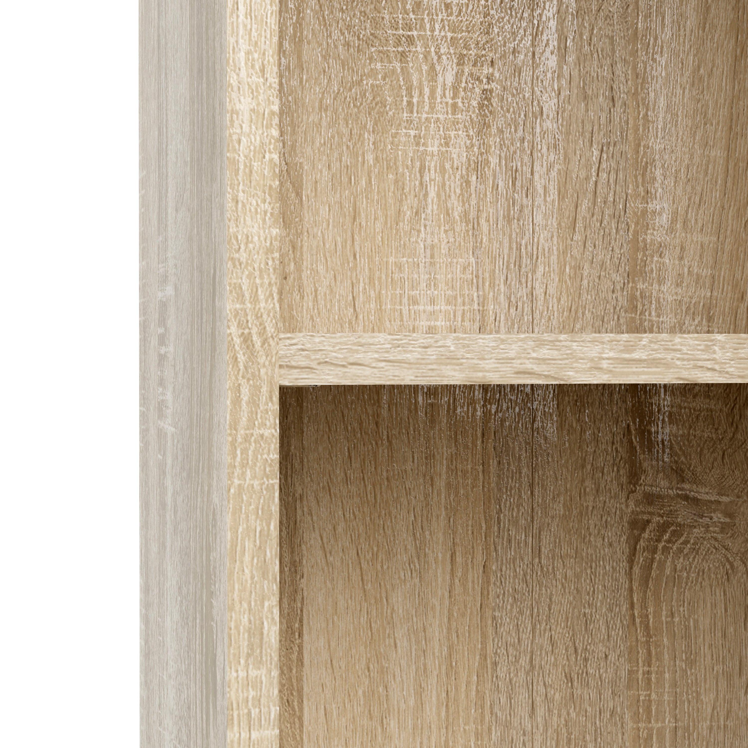Basic Low Wide Bookcase (2 Shelves) in Oak - image 9