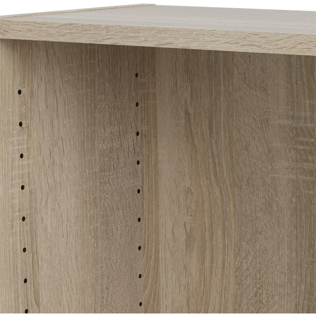 Basic Low Wide Display Cabinet in Oak (2 Shelves) with 2 Glass Doors in Oak - image 5