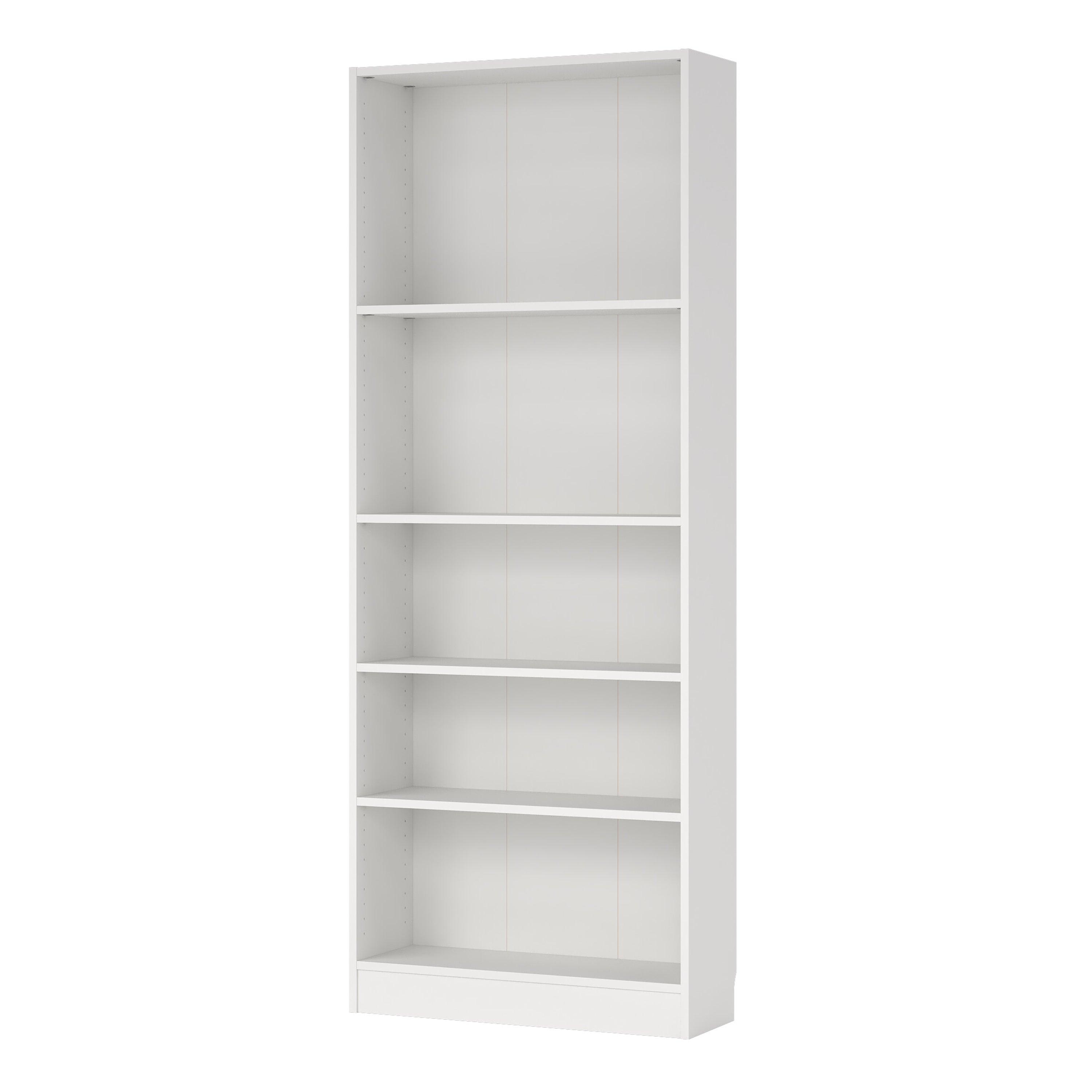 Basic Tall Wide Bookcase (4 Shelves) in White - image 3