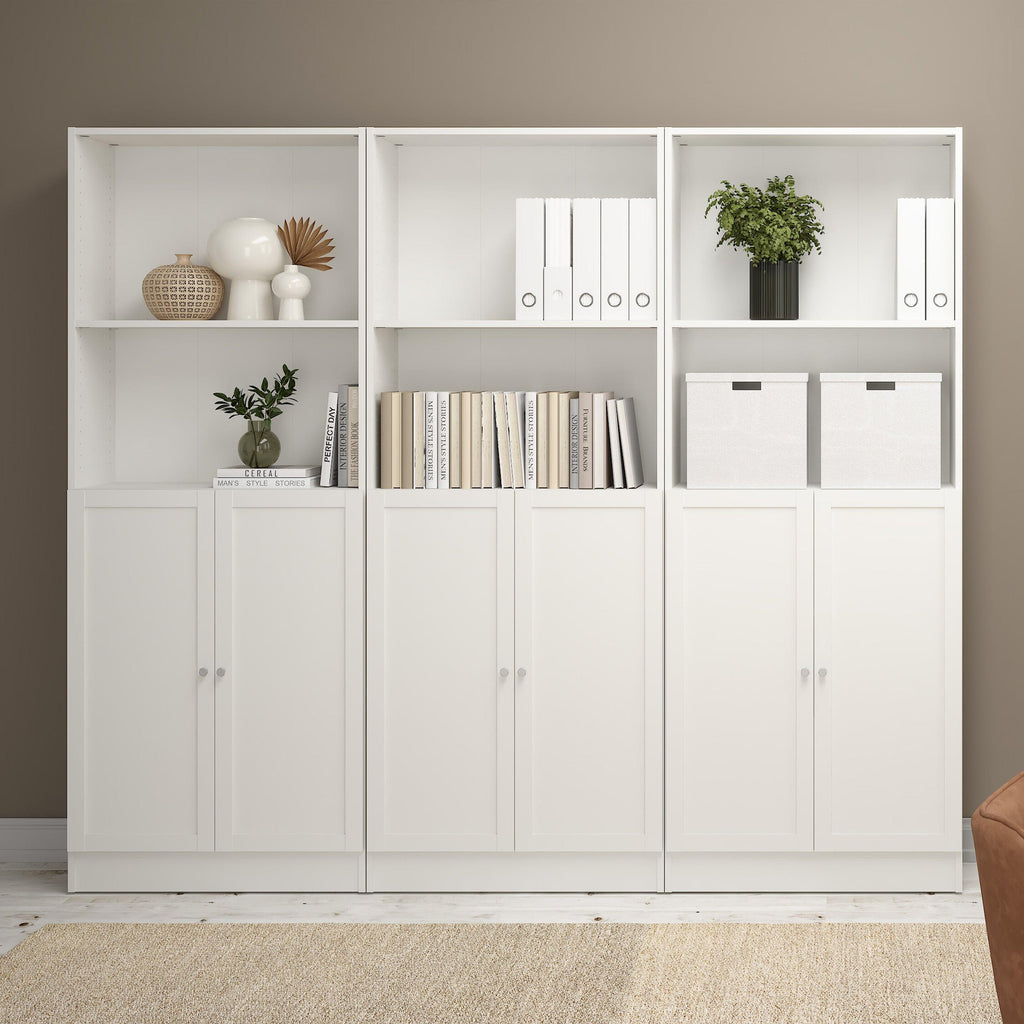 Basic Tall Wide Bookcase (4 Shelves) in White - image 8