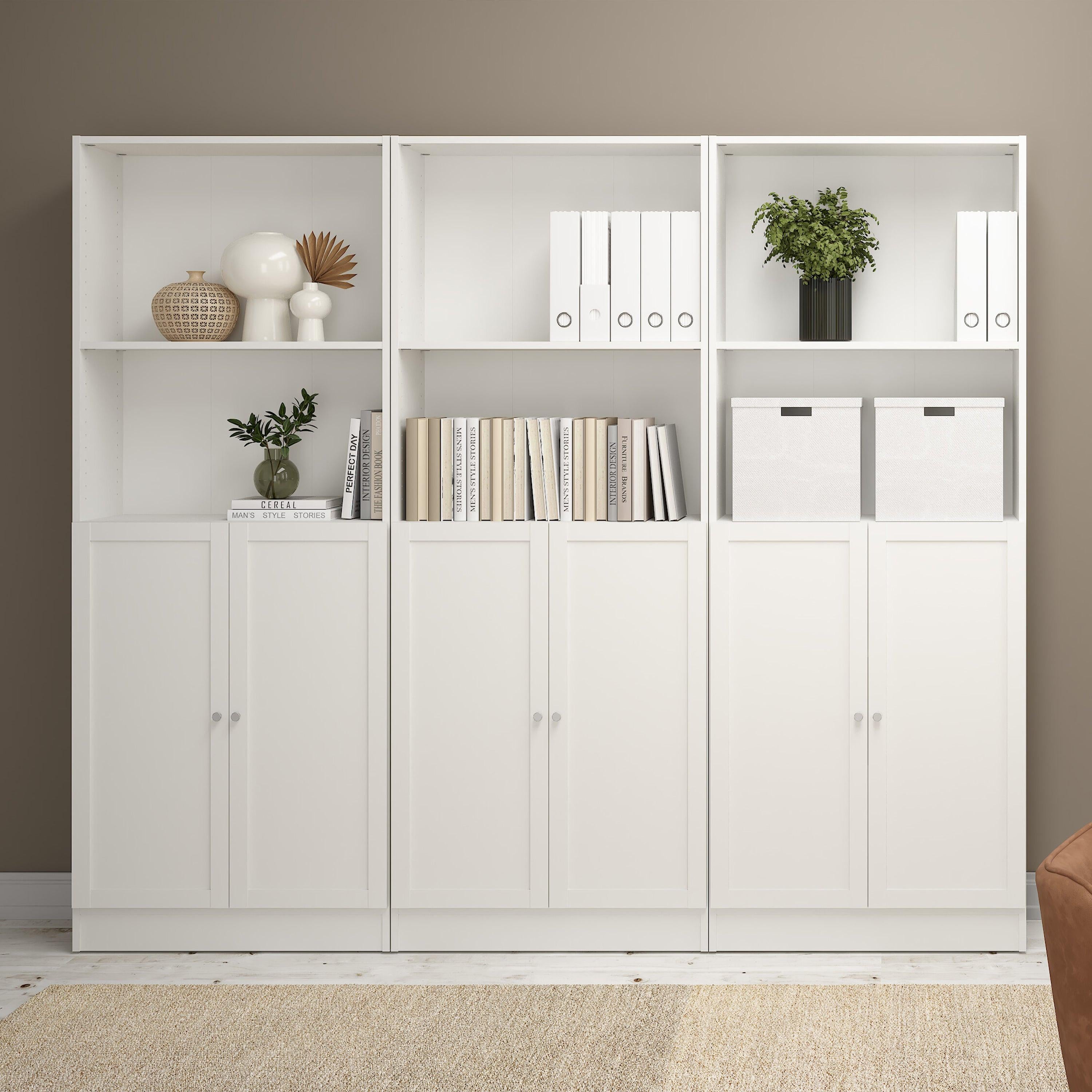 Basic Tall Wide Bookcase (4 Shelves) in White - image 8