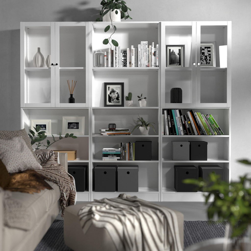 Basic Tall Wide Bookcase (4 Shelves) in White - image 9