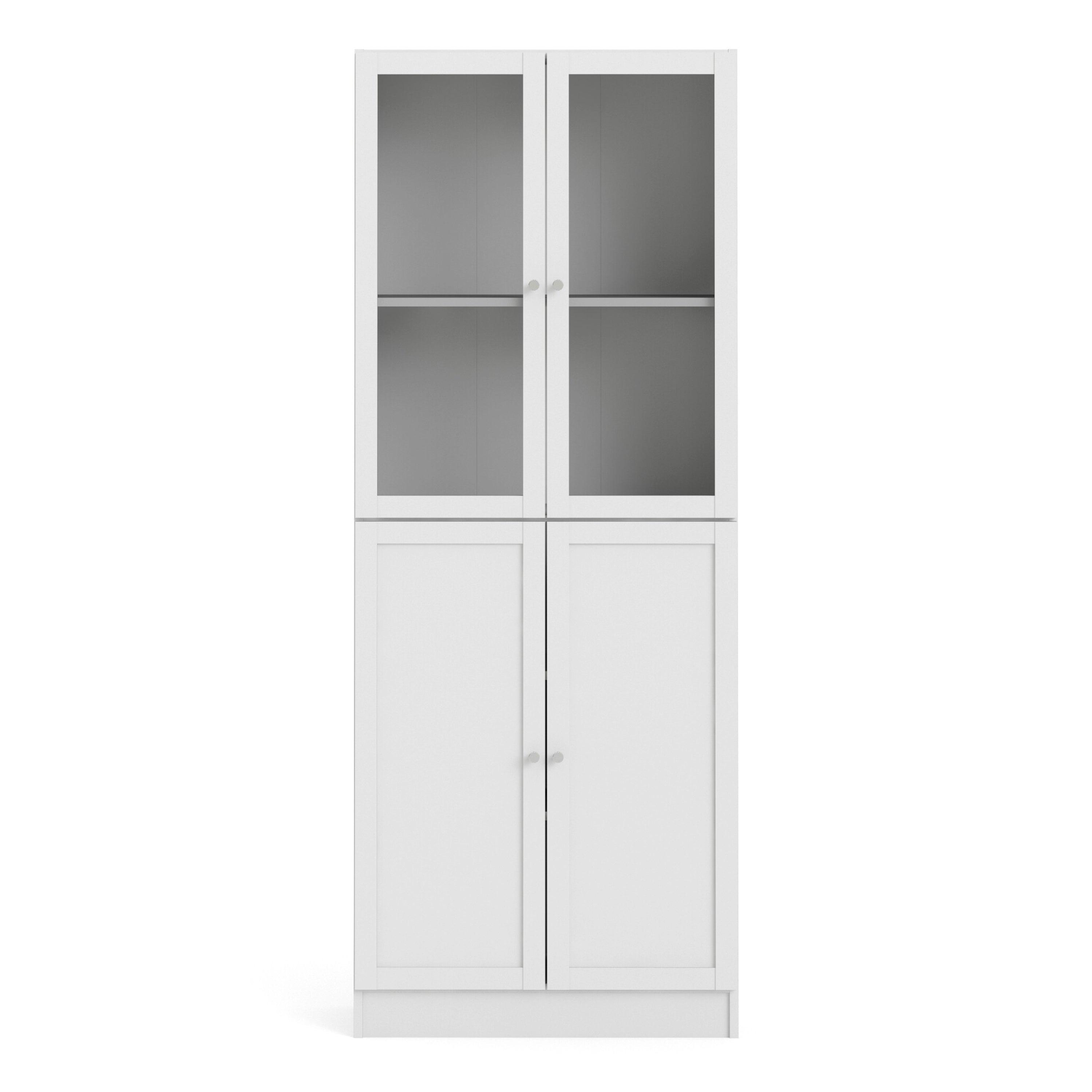 Basic Tall Wide (4 Shelves) 4 Door Combination Unit in White - image 2