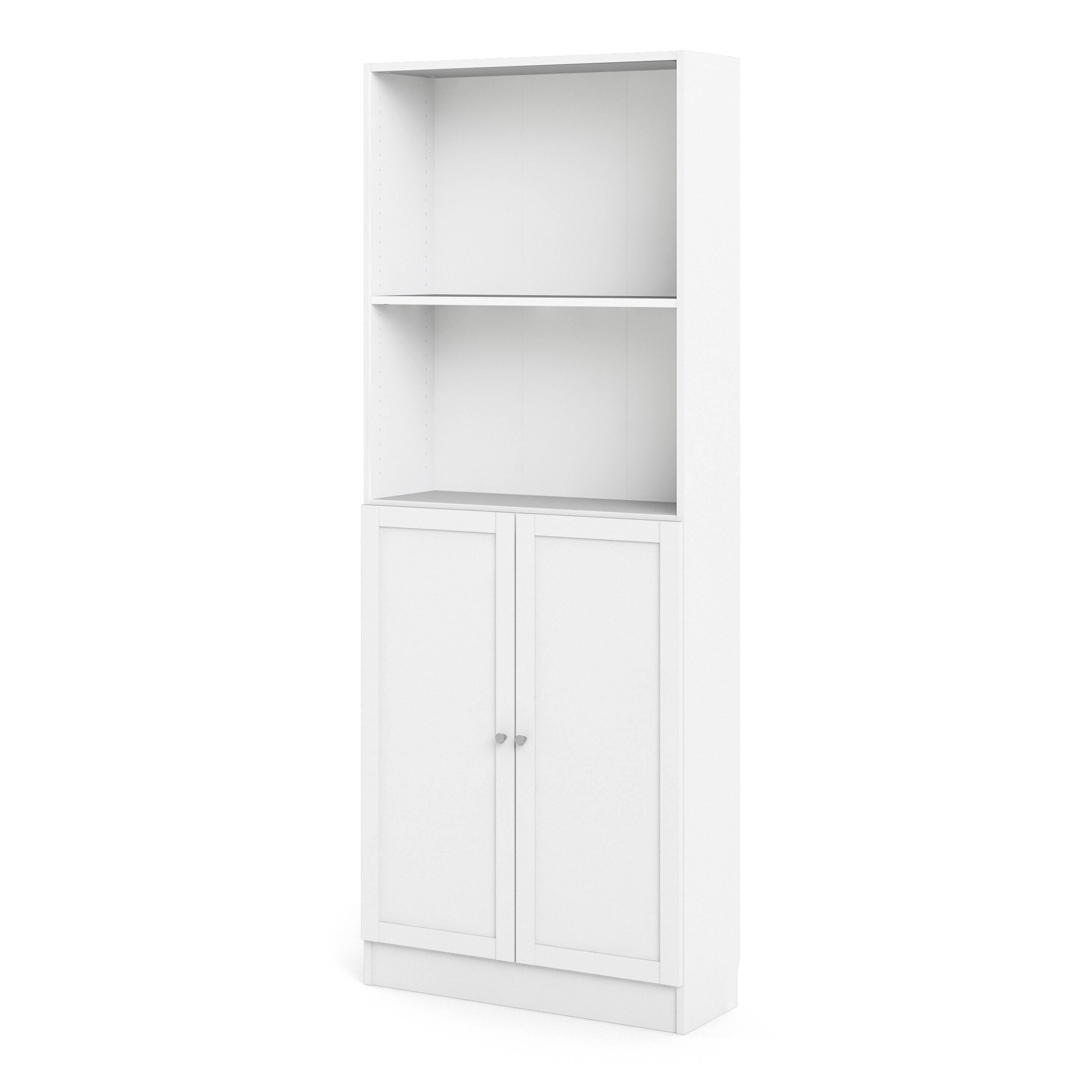 Basic Tall Wide Combination Storage in White (4 Shelves) with 2 White Doors - image 3