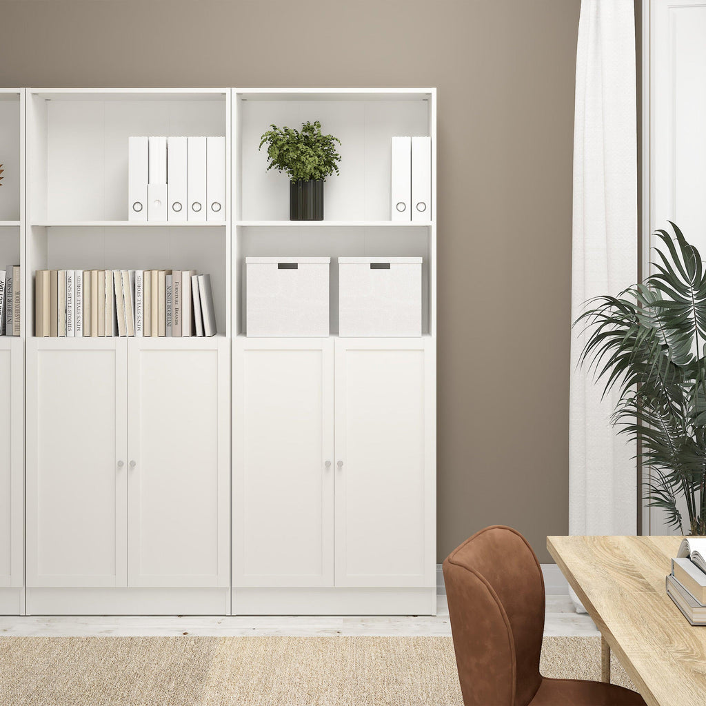 Basic Tall Wide Combination Storage in White (4 Shelves) with 2 White Doors - image 7