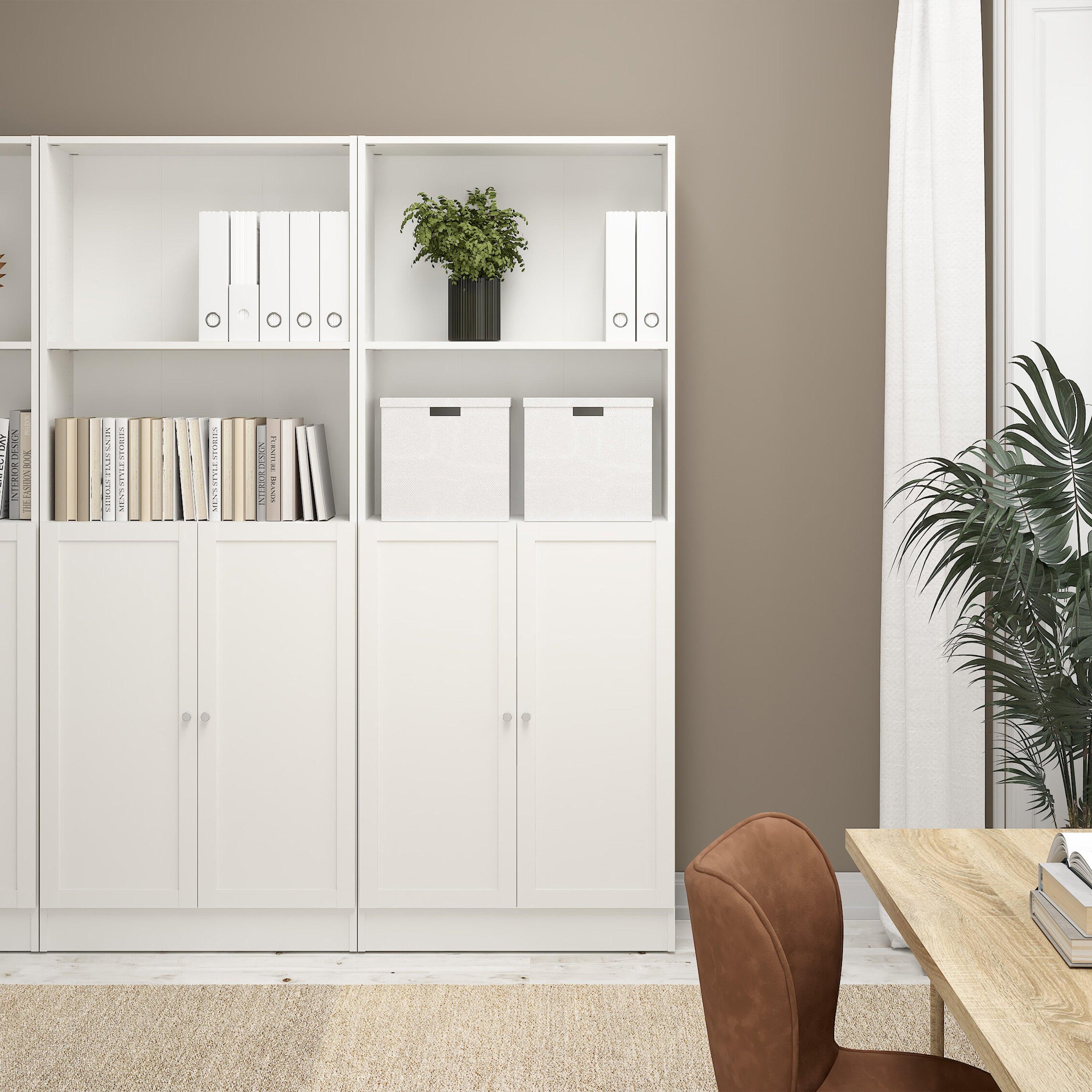 Basic Tall Wide Combination Storage in White (4 Shelves) with 2 White Doors - image 7