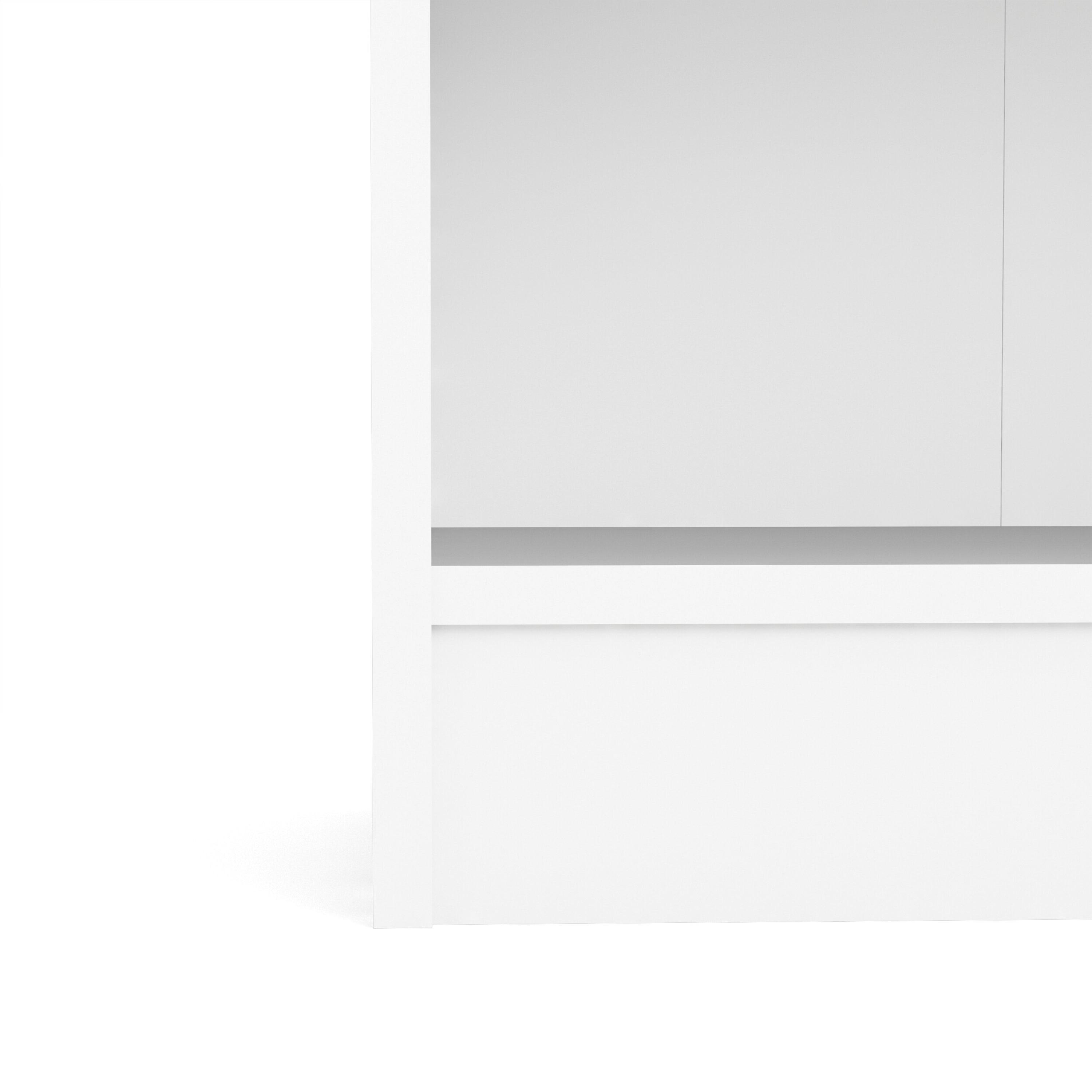 Basic Tall Wide Combination Storage in White (4 Shelves) with 2 White Doors - image 9