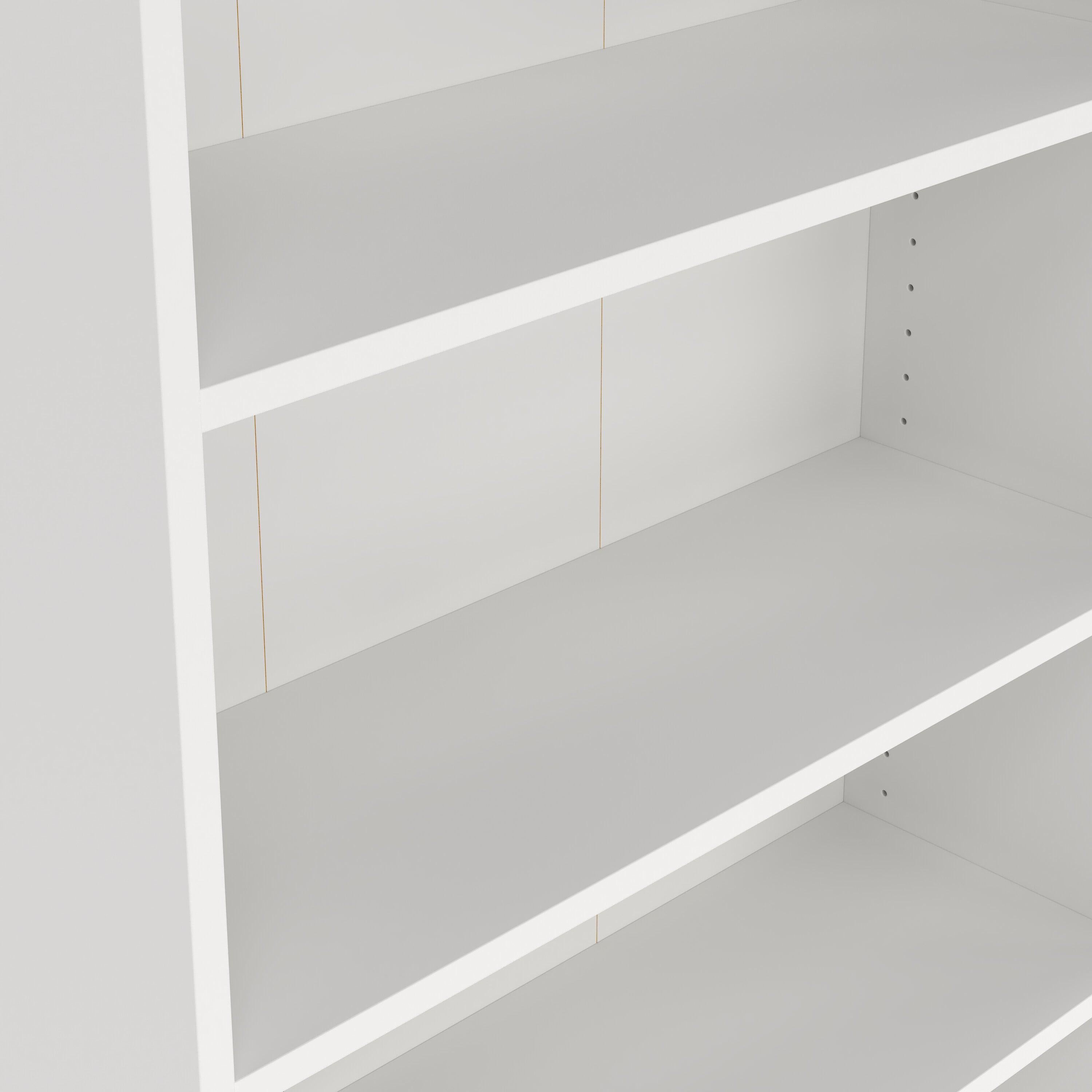 Basic Tall Wide Combination Storage in White (4 Shelves) with 2 Oak Doors - image 7