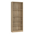 Basic Tall Wide Bookcase (4 Shelves) in Oak