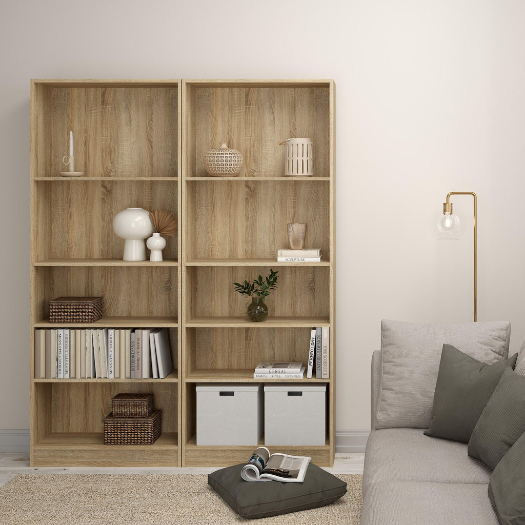 Basic Tall Wide Bookcase (4 Shelves) in Oak - image 6