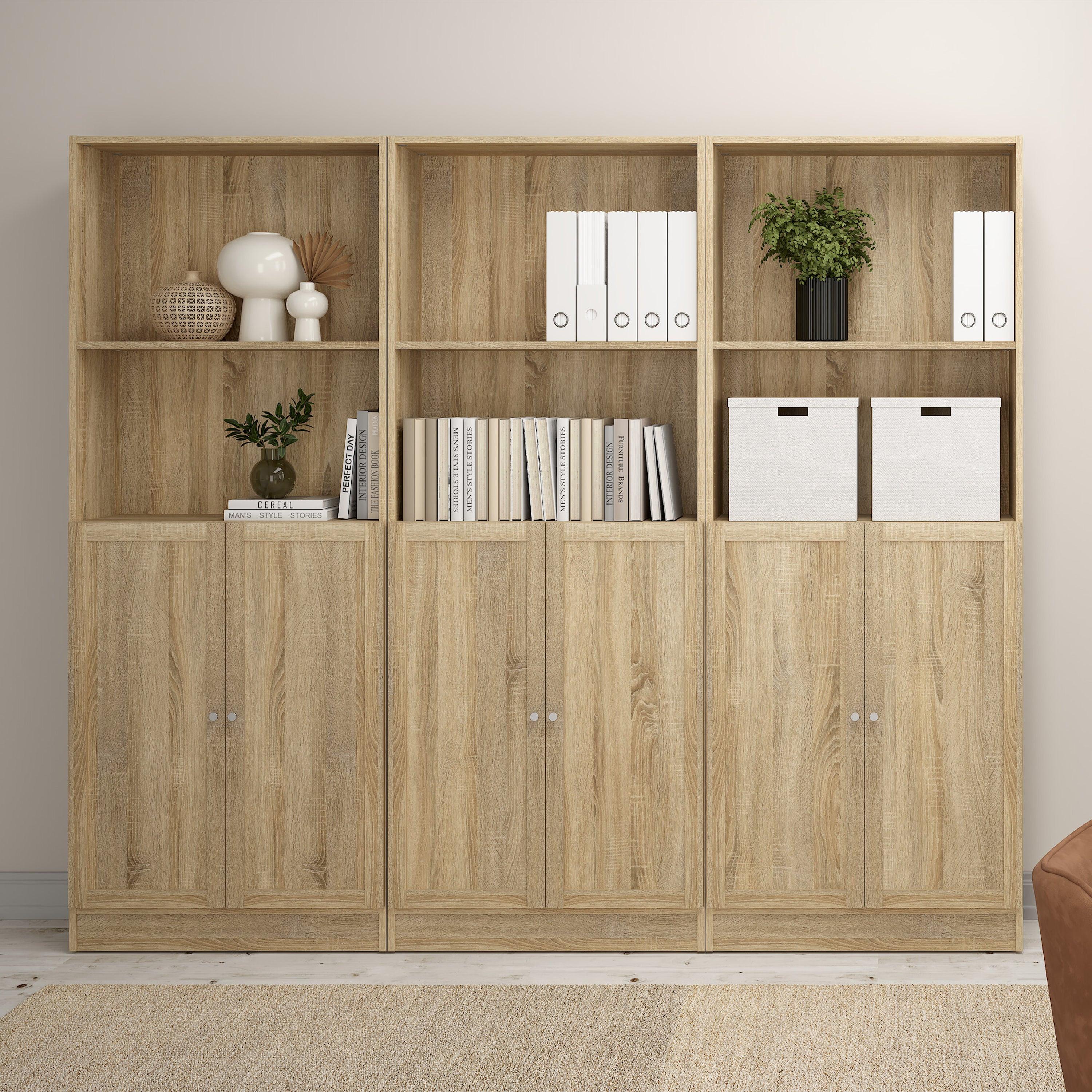 Basic Tall Wide Bookcase (4 Shelves) in Oak - image 8