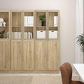 Basic Tall Wide (4 Shelves) 4 Door Combination Unit in Oak - image 5