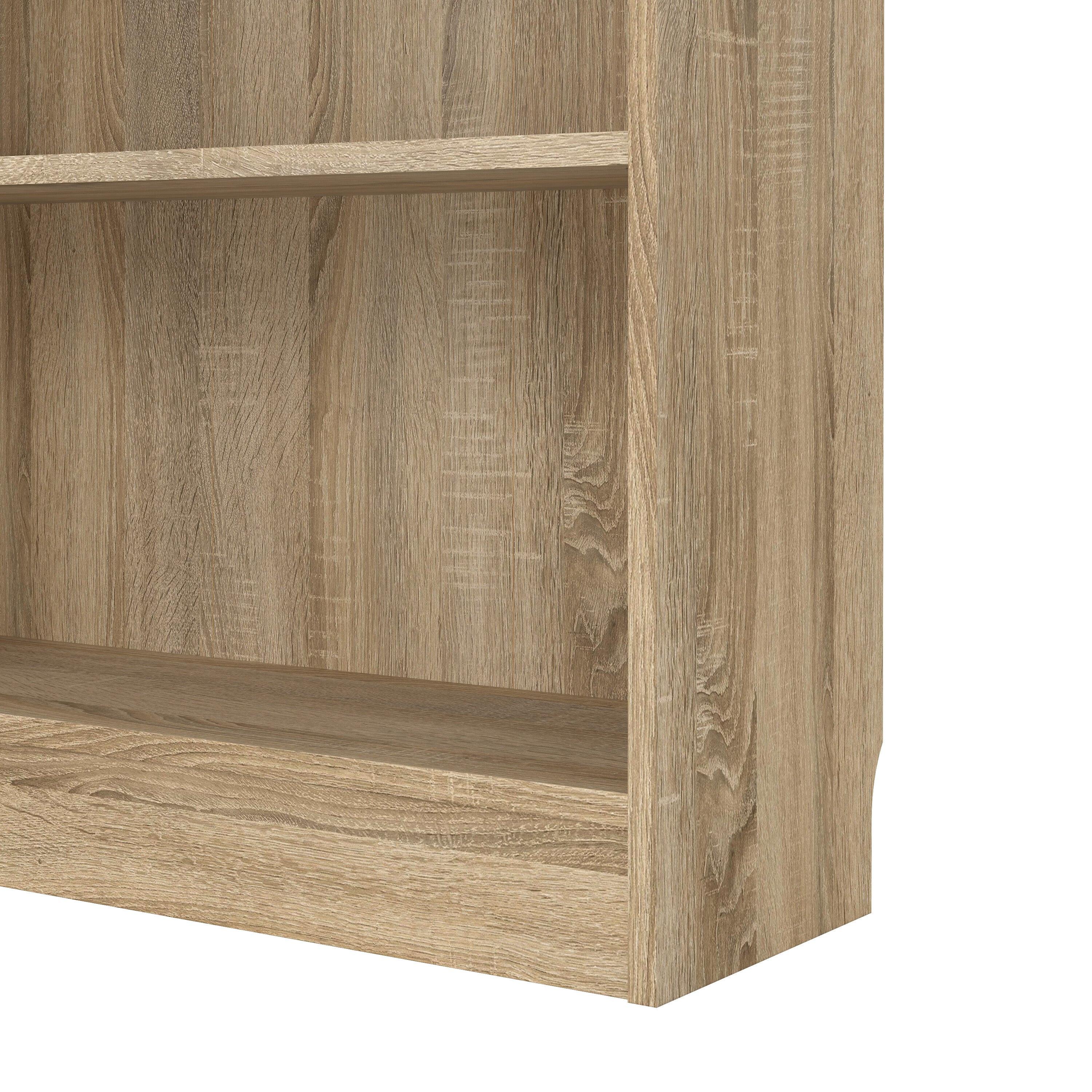 Basic Tall Wide Combination Storage in Oak (4 Shelves) with 2 Doors in White - image 9