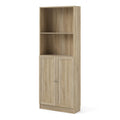Basic Tall Wide Combination Storage in Oak (4 Shelves) with 2 Oak Doors - image 3