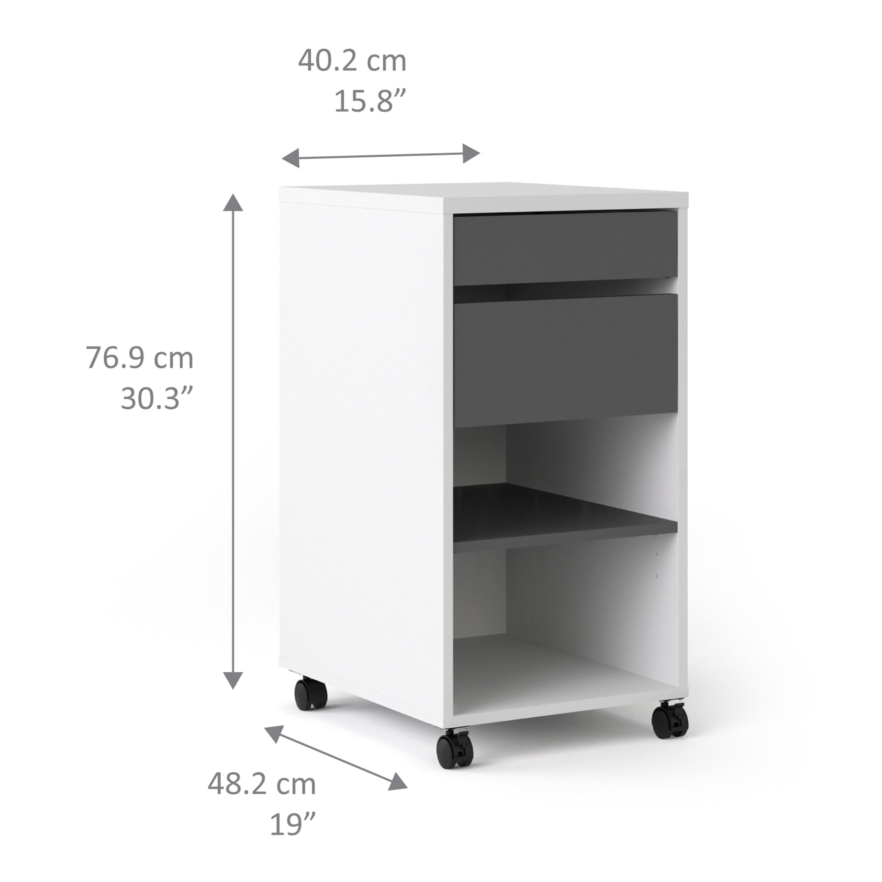 Function Plus Mobile File Cabinet 2 Drawers 1 Shelf - image 12