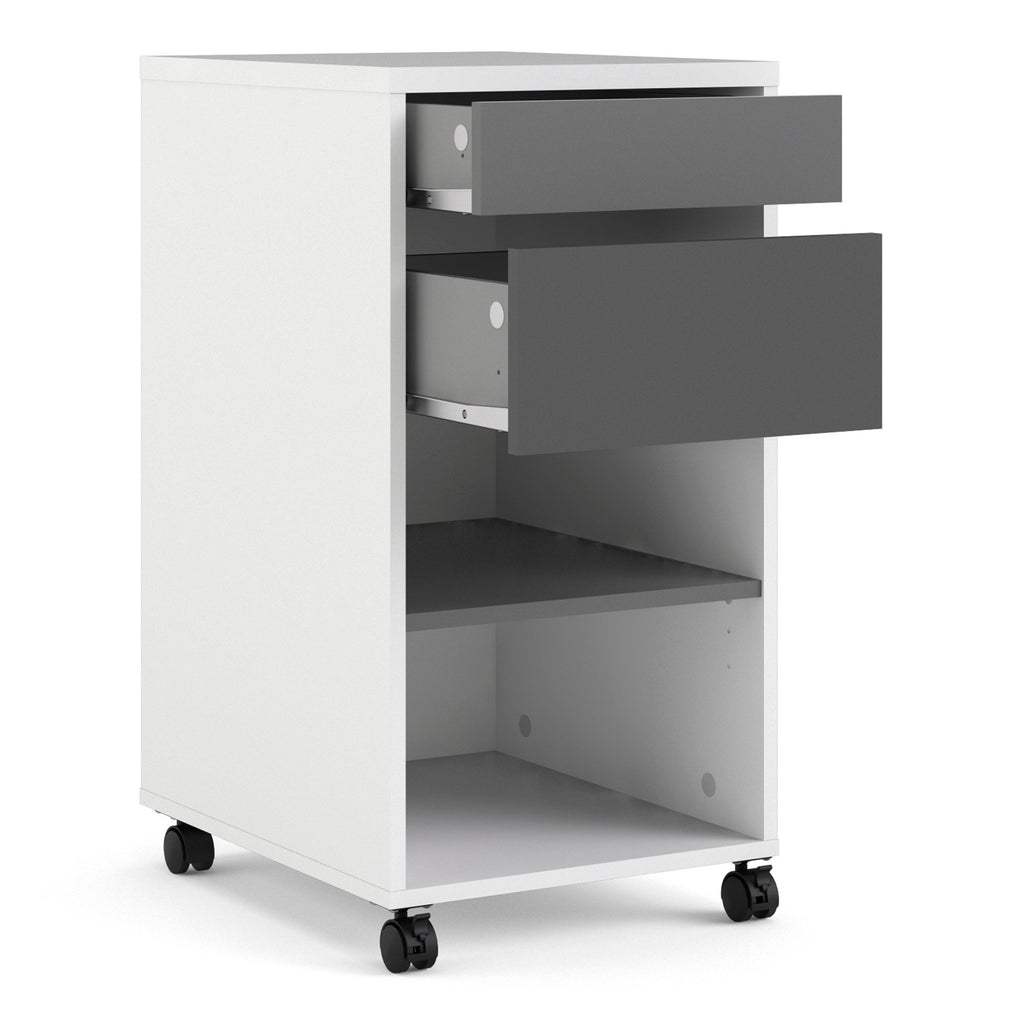 Function Plus Mobile File Cabinet 2 Drawers 1 Shelf - image 4