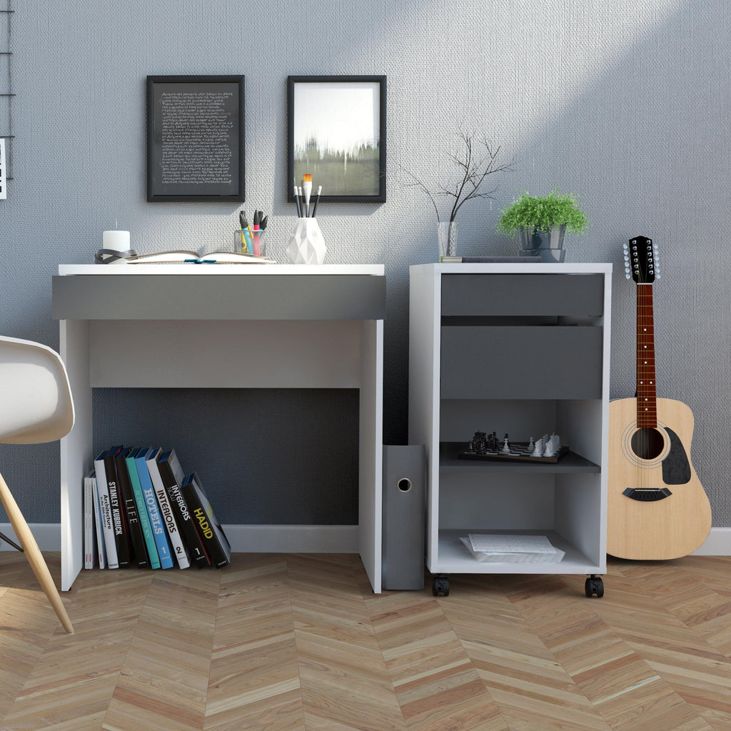 Function Plus Mobile File Cabinet 2 Drawers 1 Shelf - image 7