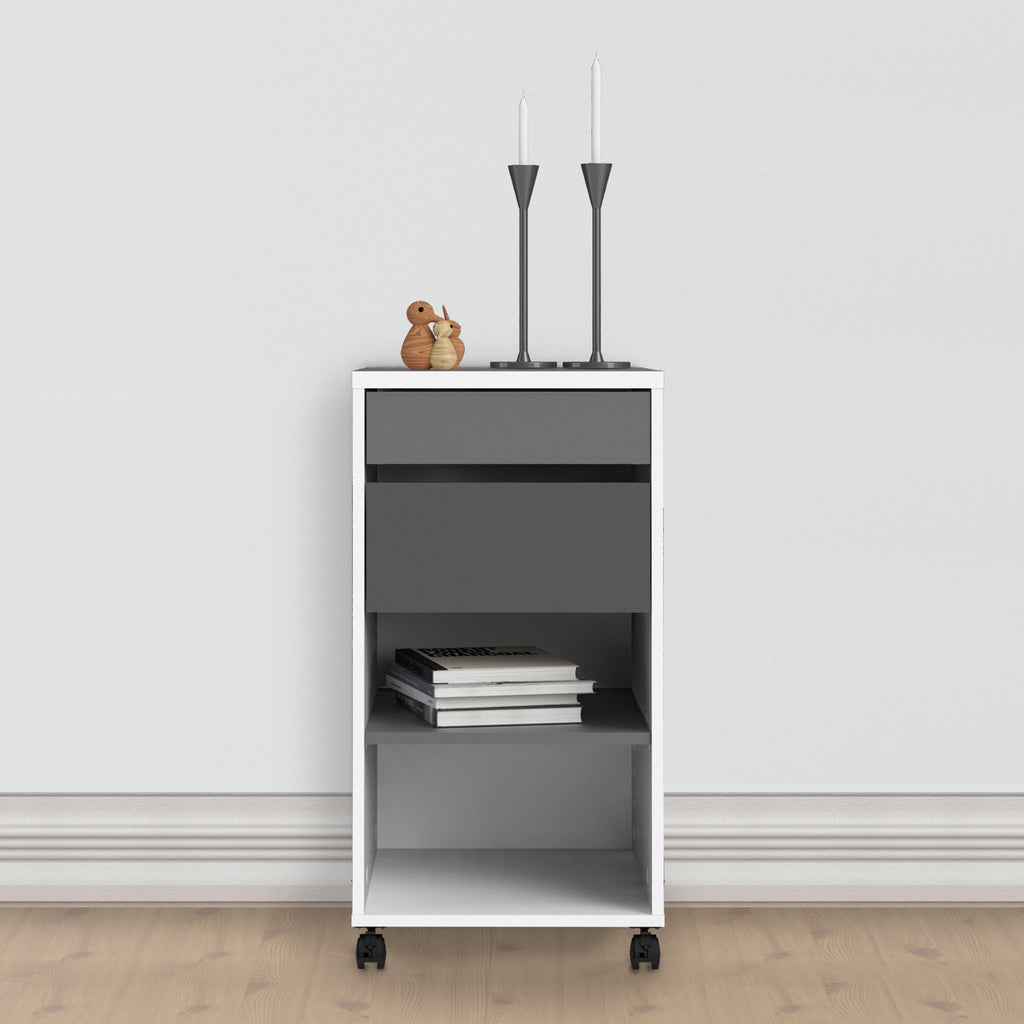 Function Plus Mobile File Cabinet 2 Drawers 1 Shelf - image 8