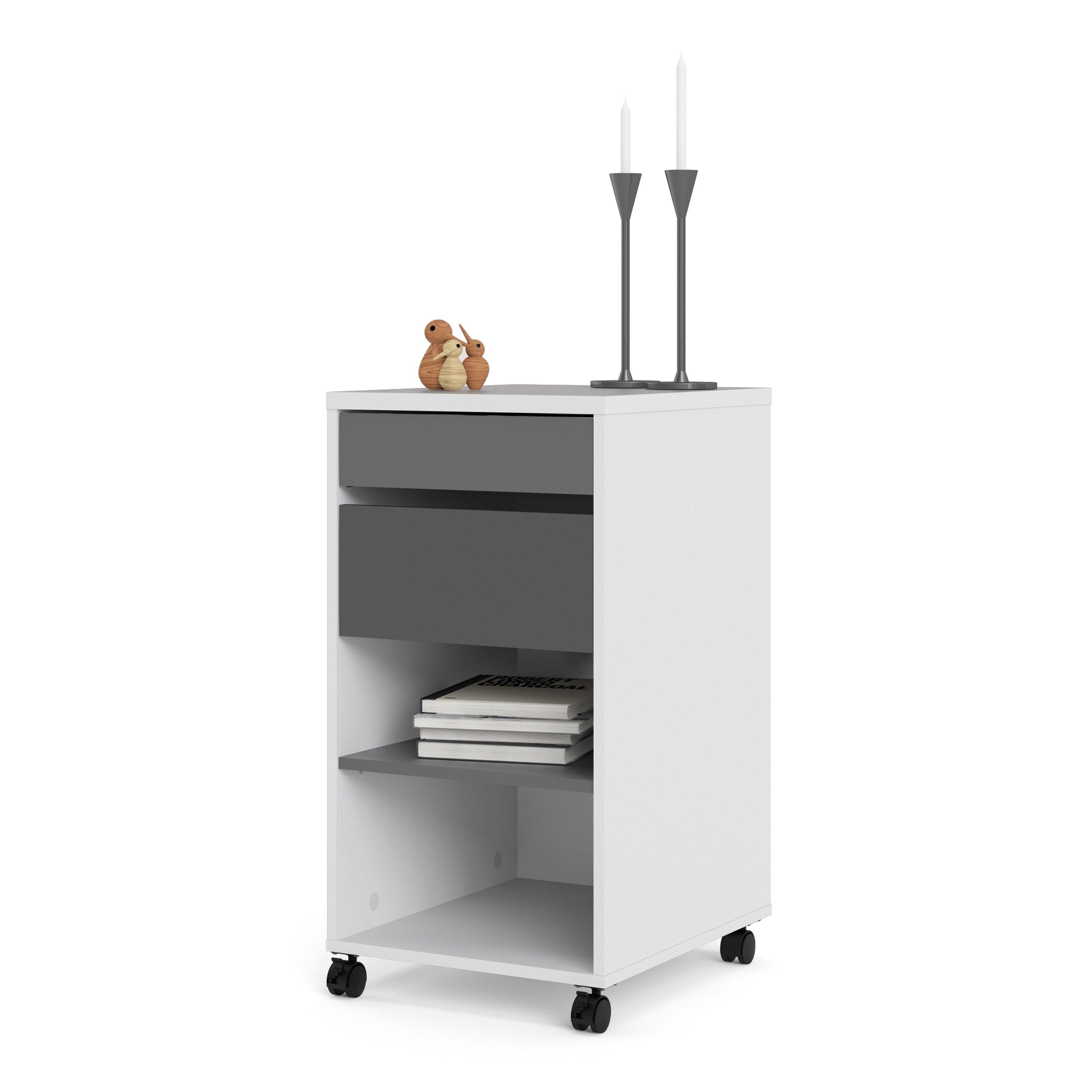 Function Plus Mobile File Cabinet 2 Drawers 1 Shelf - image 9