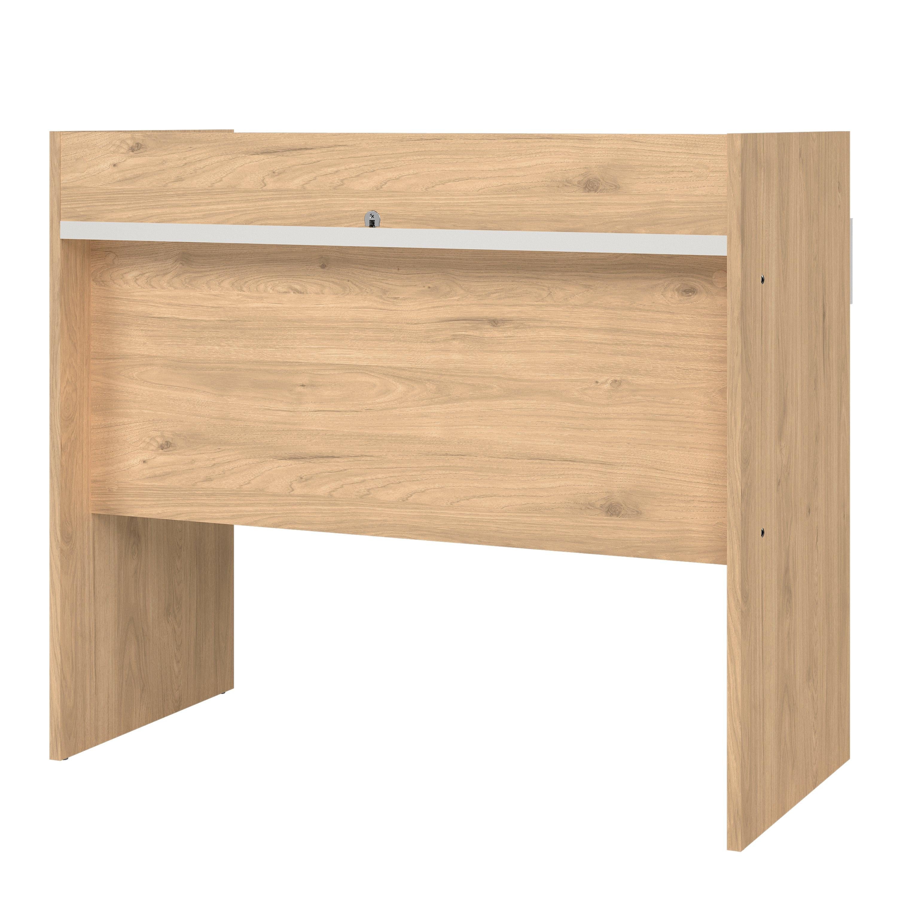 Function Plus Desk 2 Drawers in Jackson Hickory and White - image 4