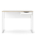 Function Plus Desk 1 Drawer in White with Oak Trim - image 2