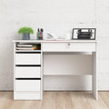 Function Plus 4 Drawer Desk Handleless Drawer in White - image 4
