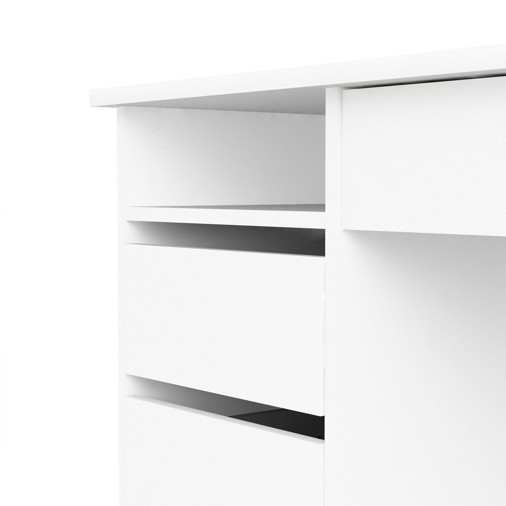 Function Plus 4 Drawer Desk Handleless Drawer in White - image 6