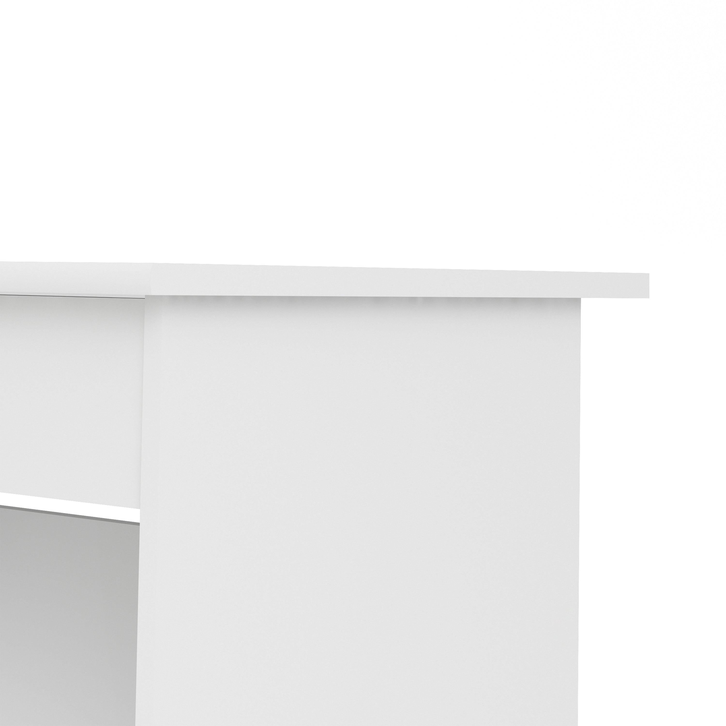 Function Plus 4 Drawer Desk Handleless Drawer in White - image 7