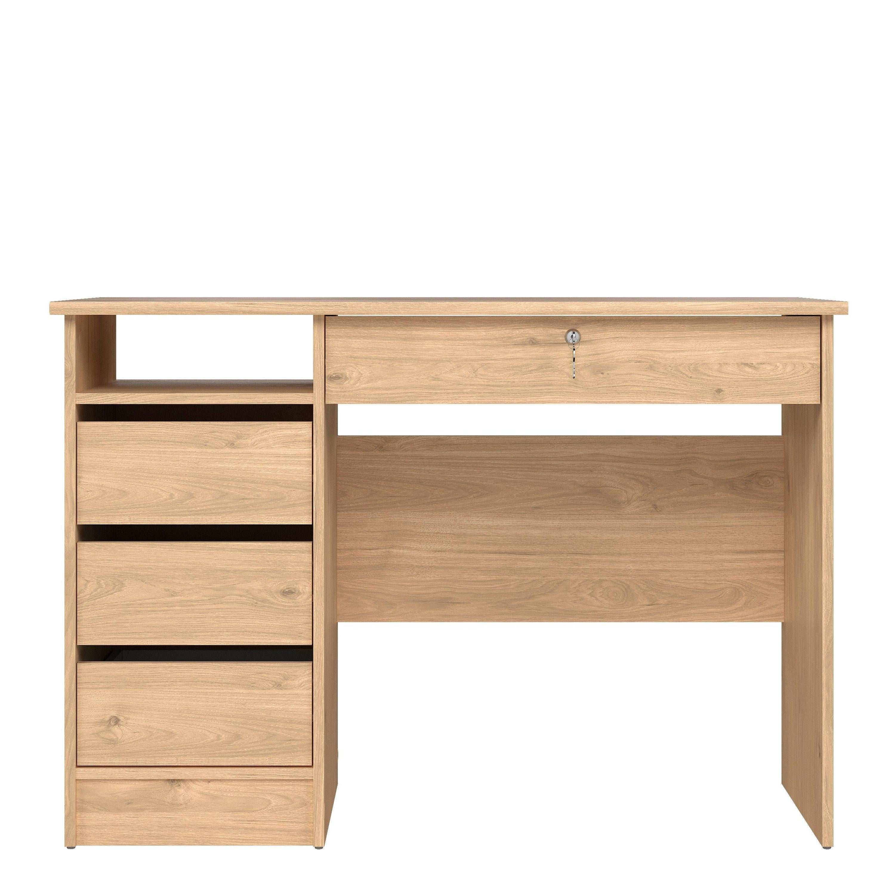 Function Plus 4 Drawer Desk Handleless Drawer in Jackson Hickory Oak - image 2