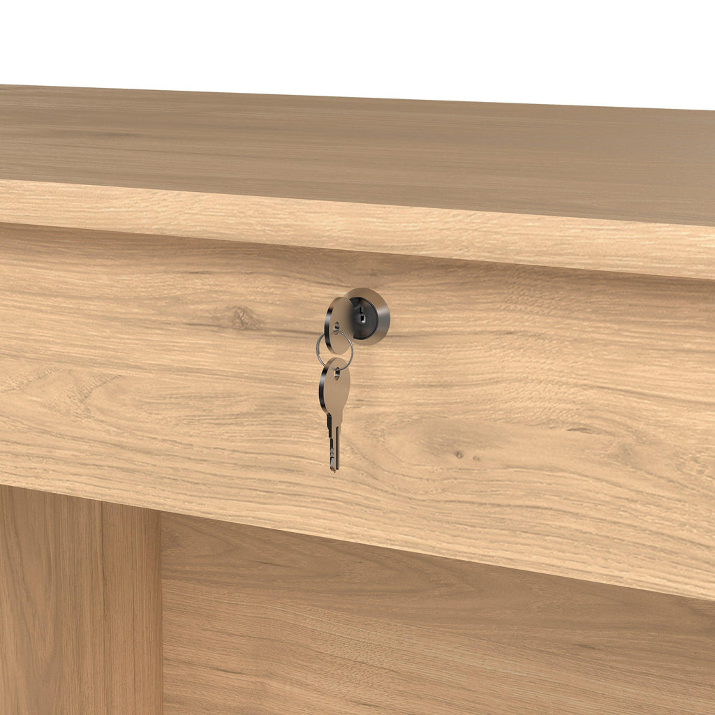 Function Plus 4 Drawer Desk Handleless Drawer in Jackson Hickory Oak - image 8