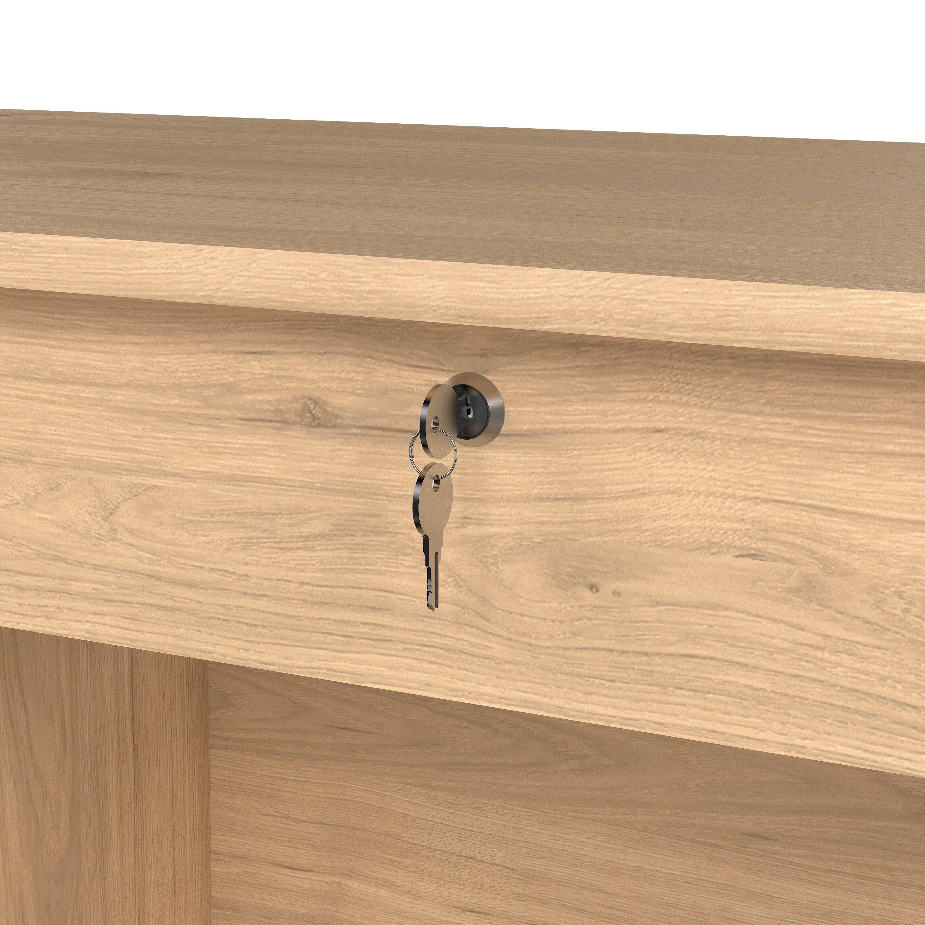 Function Plus 4 Drawer Desk Handleless Drawer in Jackson Hickory Oak - image 8
