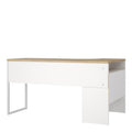 Function Plus Corner Desk 2 Drawers in White and Oak - image 4