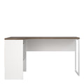 Function Plus Corner Desk 2 Drawers in White and Truffle Oak - image 2
