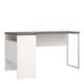 Function Plus Corner Desk 2 Drawers in White and Truffle Oak - image 3