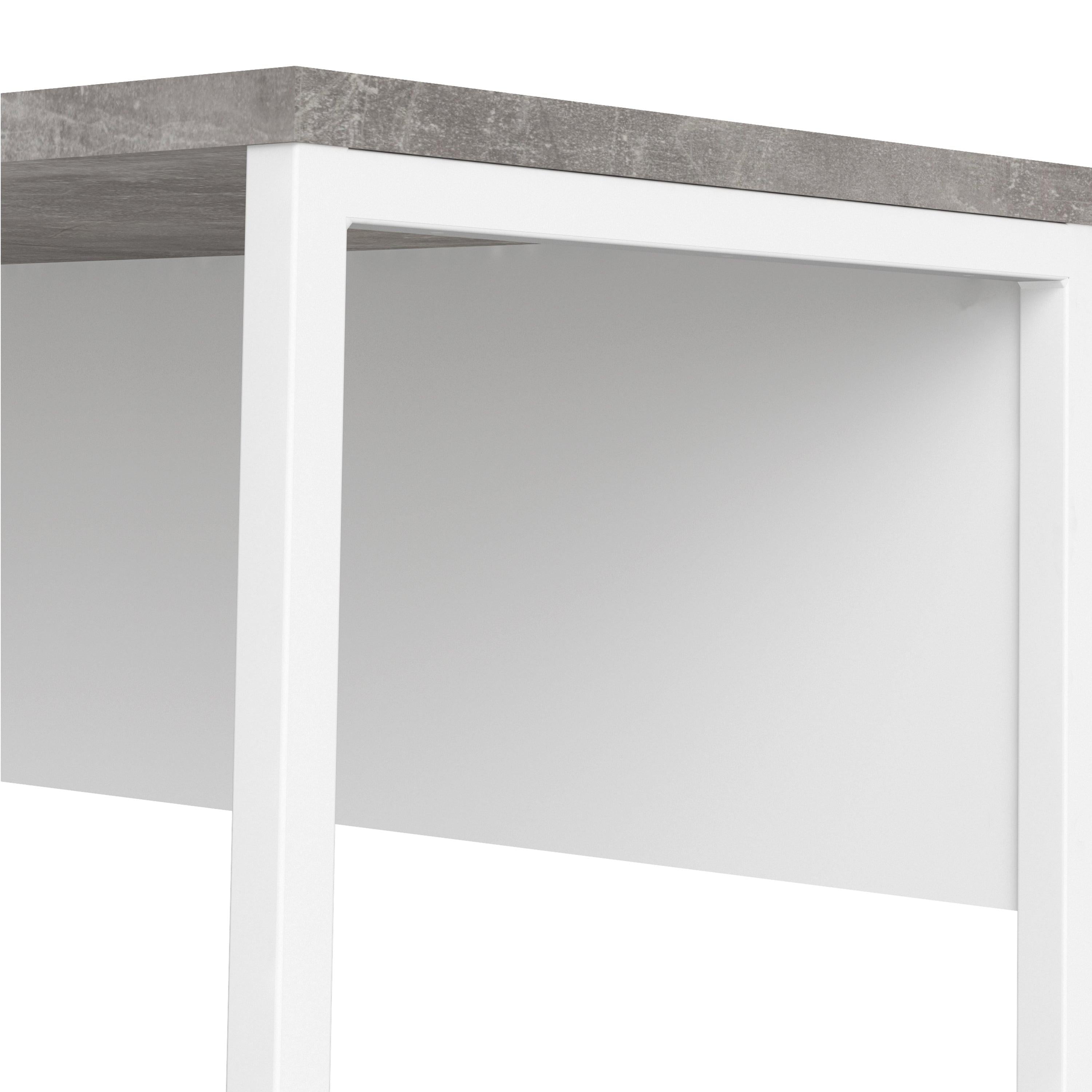 Function Plus Corner Desk 2 Drawers in White and Grey - image 10