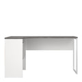 Function Plus Corner Desk 2 Drawers in White and Grey - image 2