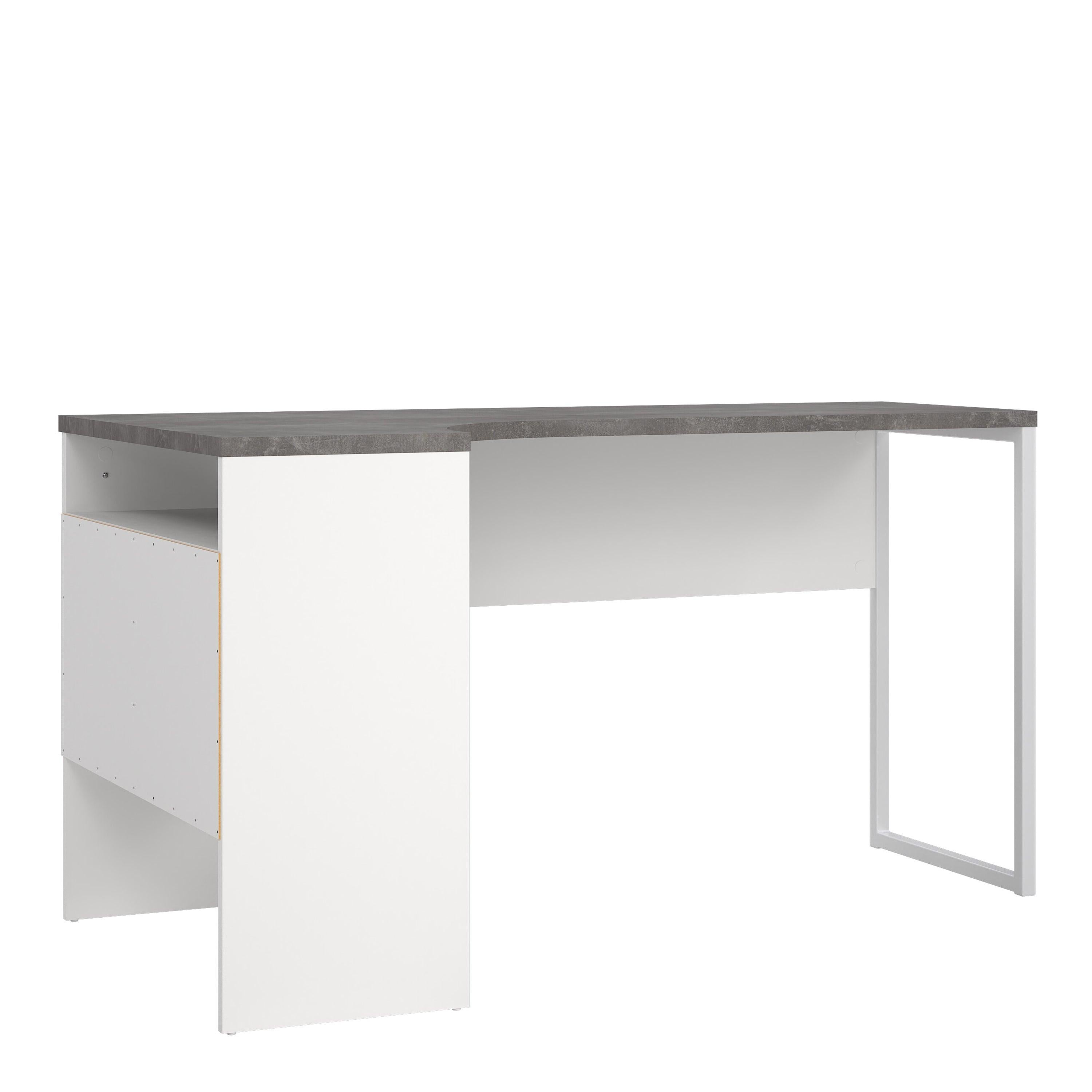 Function Plus Corner Desk 2 Drawers in White and Grey - image 3