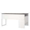Function Plus Corner Desk 2 Drawers in White and Grey - image 4