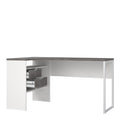 Function Plus Corner Desk 2 Drawers in White and Grey - image 5