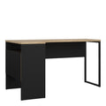 Function Plus Corner Desk 2 Drawers in Black Matt and Oak - image 3