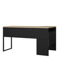 Function Plus Corner Desk 2 Drawers in Black Matt and Oak - image 4